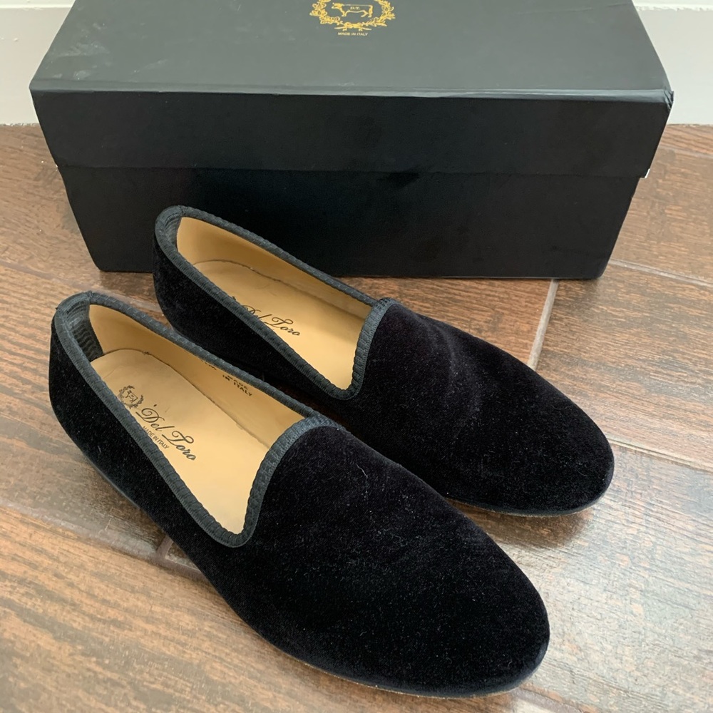 Men's Del Toro Black Velvet Slipper